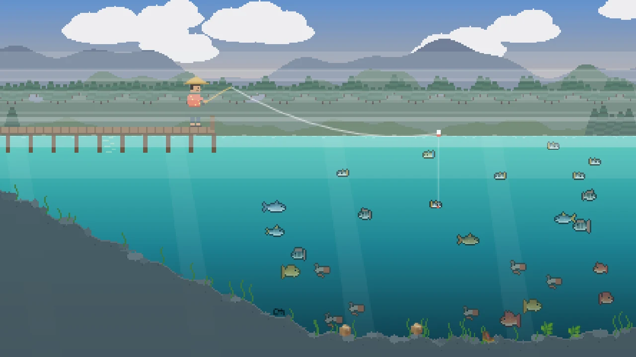Memancing di Danau Kawah, game Kail Nusantara